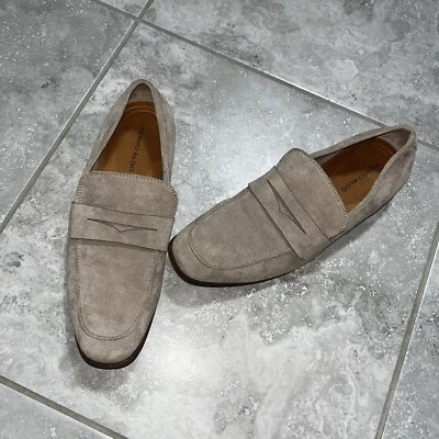 Ferro Aldo DYLAN Mens 10.5 Moc Toe Suede Penny Loafers Slip On Dress Shoes - Image 1 of 4