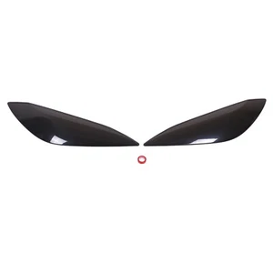 Fits 2020-2025 Corvette C8 Headlight Cover Overlay Cap Guard ABS Smoked Blackout - Picture 1 of 23