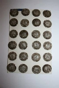 24 Brown Marble Effect Vintage Buttons on Original Display Card - Picture 1 of 1