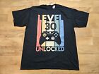 LEVEL 30 UNLOCKED men's XL 30th birthday gamer t-shirt