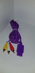 NEW Extra Long 10 Foot GOLD Purple AV Cable for Nintendo 64 N64 SNES GAMECUBE - Picture 1 of 6