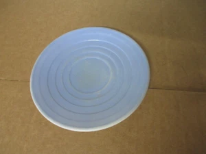 Platillo de café Hazel Atlas Platonite azul claro blanco vidrio de la depresión EE. UU. - Imagen 1 de 2