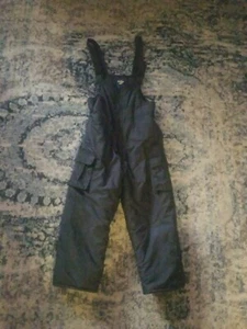 Oshkosh B'gosh Girls Black Snow Suit Bib Overalls Size 7 - Picture 1 of 18