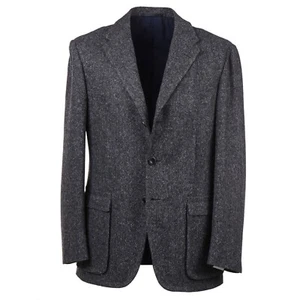 d'Avenza Gray Woven Donegal Tweed Wool 'Voyager Sartorial Jacket' 40R Sport Coat - Picture 1 of 11