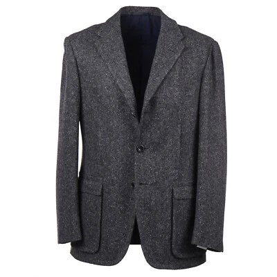 d'Avenza Gray Woven Donegal Tweed Wool 'Voyager Sartorial Jacket' 40R Sport Coat - Image 1 of 4