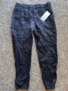 Nuevo con etiquetas Athleta Cabo lino Jogger negro y talla 14 - Imagen 1 de 6
