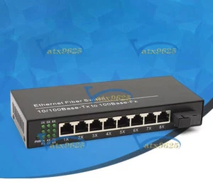 1PC 10/100M Fiber Optic Media Converter Transceiver Singlemode SC Up to 20km New - Picture 1 of 1