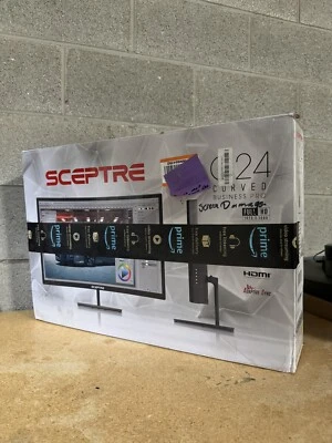 Sceptre C248W1920RN 24 inch LED Monitor with Built-In Speakers SCREEN DAMAGE - Image 1 of 4
