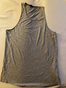 New Look Mens Gray Sleeveless Longer Tank Top Size Medium NWOT Cotton blend - Picture 1 of 2