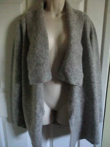 SZ XL Eileen Fisher Dark Pearl Donegal Mohair Tweed Shawl Collar Jacket NWT - Picture 1 of 3