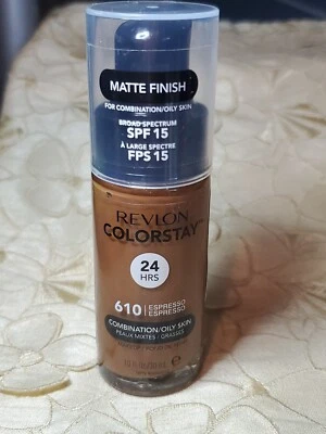 REVLON-COLORSTAY- 24HRS-MATTE FINISH-COMBINATION OIL SKIN-SPF 15-610 ESPRESSO - Image 1 of 3