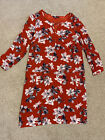 Joules Red Floral Veronica Dress Lined Pockets 8 Excellent Condition