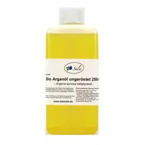 Sala Arganöl kaltgepresst ungeröstet food grade BIO 250 ml HDPE Flasche - Picture 1 of 1