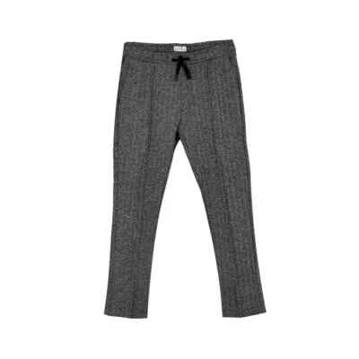 Ike Behar Charcoal Jacquard Stretch Knit Herringbone Jogger size L  - Image 1 of 4
