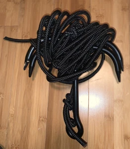 Schwarzer Stahl NINJA SWAT klappbarer taktischer Kletterhaken mit Nylonseil - Bild 1 von 3