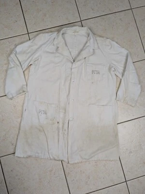 Vtg 1970's Stormont Vail Hospital White Lab Coat Sz 46 Topeka KS 1979 Sanforized - Image 1 of 4