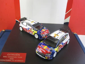 IXO CITROEN C4 WRC WORLD CHAMPION TEAM 2009 #1 Loeb #2 Sordo nuovo & IMBALLO ORIGINALE - Foto 1 di 5