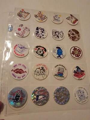 Lot Of 20 Vintage POGs Misc. Hog Heaven Bad Bratz J's Nyanko Cat Beach Shark - Image 1 of 4