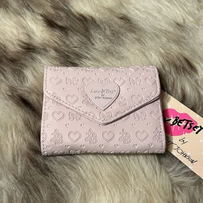 NWT Betsey Johnson Flap Wallet -  Pretty Embossed Blush - Image 1 of 4