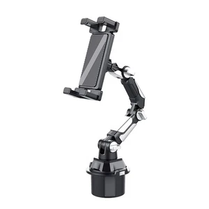 Adjustable Cup Holder Tablet and Phone Mount Fits Cars 4 7 to 13 Inch Devices - Picture 1 of 15
