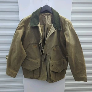 Filson Field Hunting Coat #10088 Jacket - Mens Med. Oiled Tin Cloth Fabric - Vtg - Picture 1 of 11
