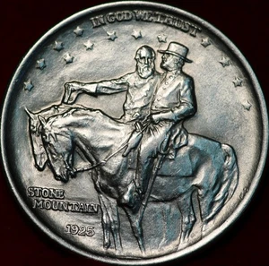 Uncirculated 1925 Stone Mountain Silver Commemorative Half Dollar - Picture 1 of 2
