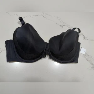 NEU Schwarz Ambrielle leicht gefütterter Tshirt BH 42DD - Bild 1 von 2