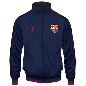 FC Barcelona Official Gift Boys Retro Track Top Jacket Navy 2-3 Years - Picture 1 of 2