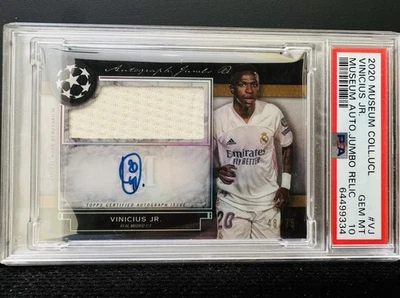 2020-21 TOPPS MUSEUM COLLECTION UEFA VINICIUS JR. AUTOGRAPH JUMBO RELIC #d 28/50 - Image 1 of 2