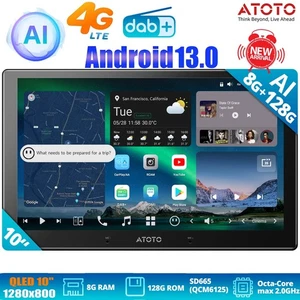 Autoradio ATOTO X10 10.1" Android 13 DAB+ Wireless CarPlay Android Auto Touch - Foto 1 di 9