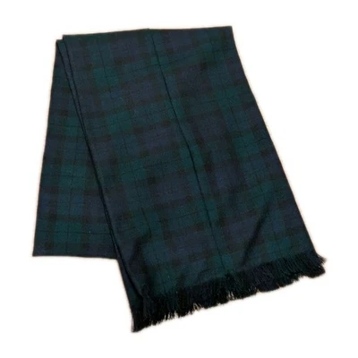 Bufanda Pendelton Para Hombre Azul Tartán Cuadros Pura Lana Virgen Flecos Catenka Foto 1 de 4