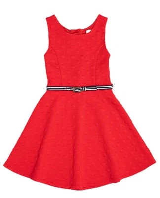 Review Savile Dress Girls Size 14 Red Mini Short Cut Out Belt Event Formal New - Image 1 of 4