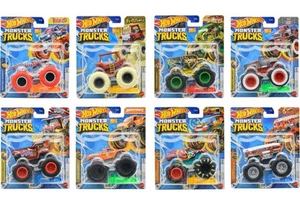 Minicar 1/64 Hot Wheels Monster Truck 8 Pieces Assorted Fyj44-984F - Picture 1 of 7