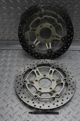 1999 SUZUKI SV650 FRONT LEFT RIGHT BRAKE ROTORS DISCS L-4.32MM & R-4.31MM - Image 1 of 4