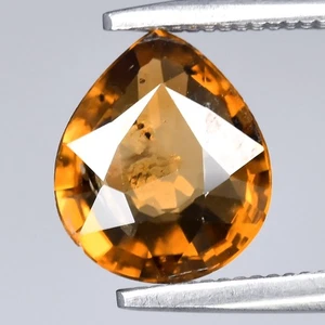 π 1.34ct 7.7x6.5mm VS Pear Natural Yellow Zircon - Unheated, Tanzania Gemstone - Picture 1 of 4