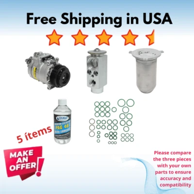 Compressor & Valve A/C Fit BMW 528i 1998 - Image 1 of 4