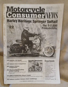Harley Heritage Softail edición junio 1997 motocicleta Consumer News vintage - Imagen 1 de 8