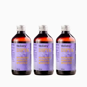 3 x Vedistry Ayurvedic Dipya Appetizer Booster Syrup For Healthy Weight - Picture 1 of 11