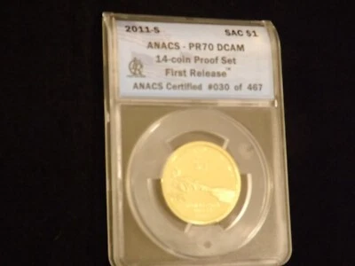 2011-S   $1     Sacagawea       ANACS   PR 70 DCAM - Image 1 of 2