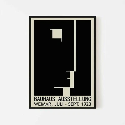 Bauhaus - 1923 exposição retrô vintage pôster de arte de parede impressão. Coleção rara - Imagem 1 de 4