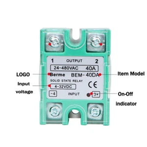 Phase 4-32V DC / 4-32V DC 24-480V ACSSR Solid State Relay 10A - 100A Single - Picture 1 of 25