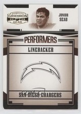 2005 Donruss Gridiron Gear Performers /500 Junior Seau #P-28 HOF