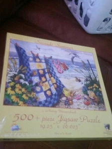 Seaside Summer 500 pieces SunsOut Jigsaw Puzzle Art by Nancy Wernersbach - Picture 1 of 2