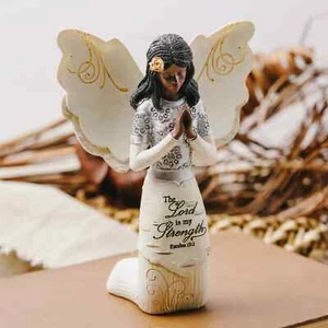 EBN Prayer 5.5" EBN Kneeling & Praying Angel Figurine - Polyresin - Picture 1 of 10