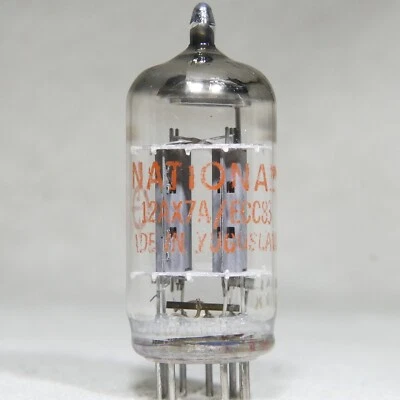 Huevo (Etiqueta Nacional) ECC83/12AX7A O-Getter Plato Largo Suave Yugoslavia Fuerte Foto 1 de 4