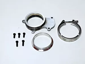 Downpipe Turbo Flange 4.0" V-band fit Holset HX40W Cummins Diesel Pegasus ISC315 - Bild 1 von 3