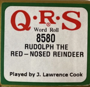 QRS 8580 Weihnachten Pianorolle "Rudolph das Rentier mit der roten Nase" p/b Koch NEUWERTIG - Bild 1 von 12