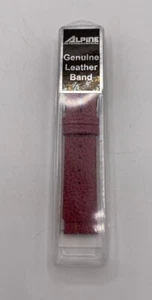 Uhrenarmband 18mm Alpine International Echtleder Burgund Neu - Bild 1 von 5