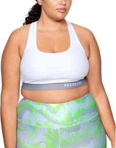 Sujetador deportivo Under Armour para mujer de impacto medio con espalda cruzada, BLANCO. 2XL - Imagen 1 de 5