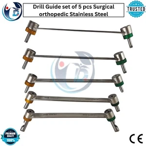 Drill Guide set of 5 pcs Surgical orthopedic Stainless Steel Instruments CE - Imagen 1 de 7
